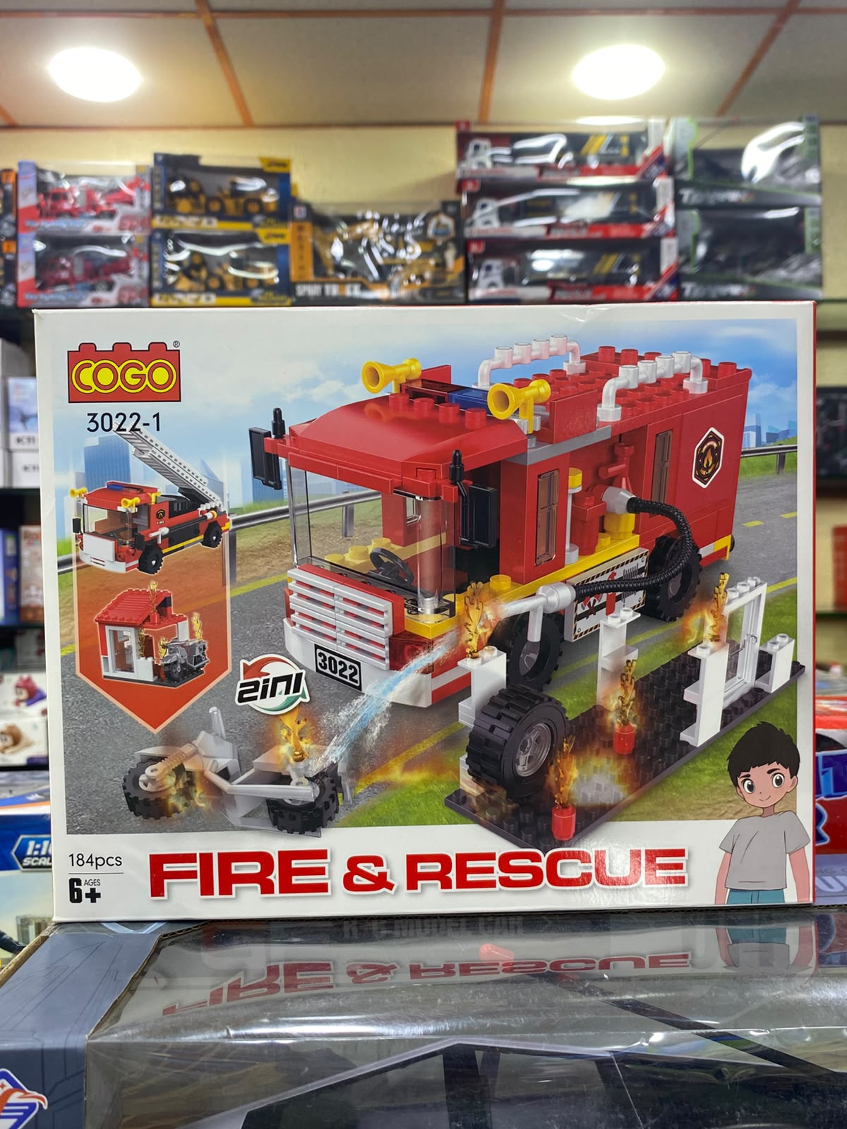 FIRE & RESCUE 2IN1 184PCS BLOCKS