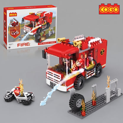 FIRE & RESCUE 2IN1 184PCS BLOCKS
