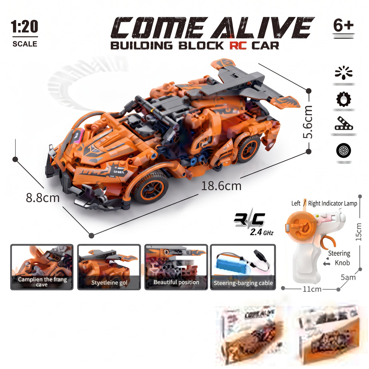 BRICK BLOCKS 319PCS ASSEMBLING CAR R/C